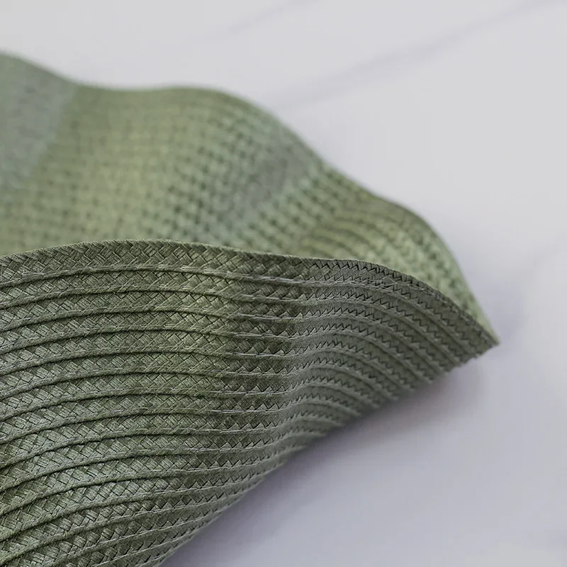 Solid Color Lotus Leaf Edge Creative Design Thickened Woven PP Placemats Coasters Irregular Place Mats Non-slip Table Placemats