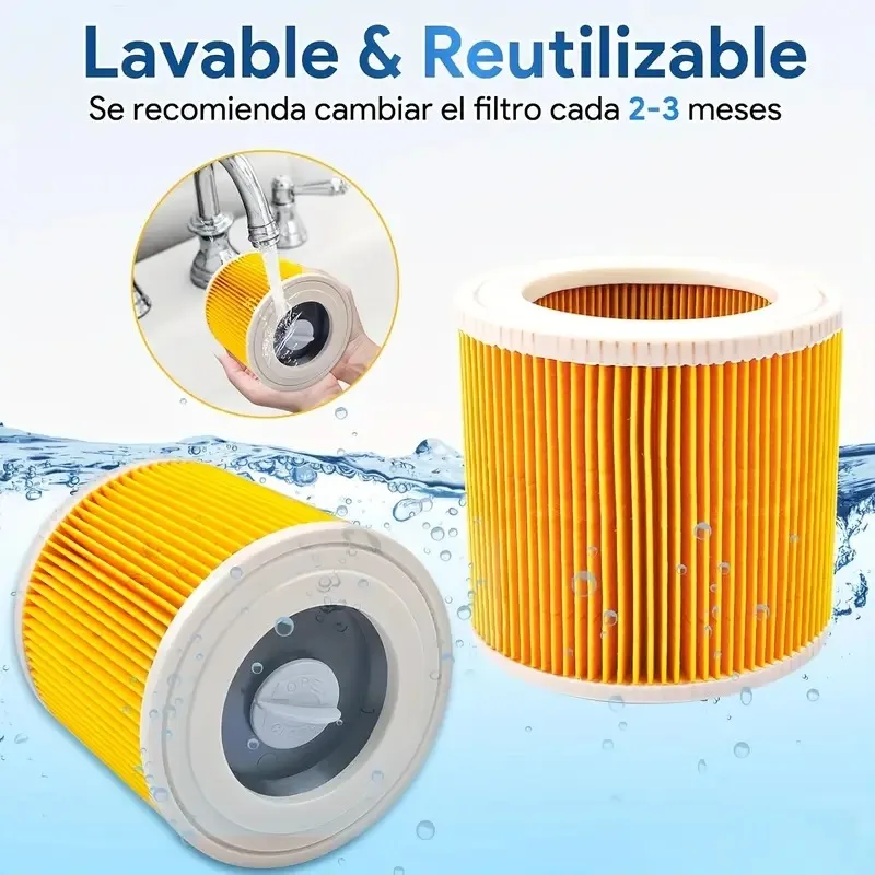 2 Pcs Wet/Dry Vacuum Replacement Filter Compatible with WD2, WD3, MV2, MV3, WD2.200, WD3.500 WD 3.200, A2204, A2254, A2101, A220 image 2