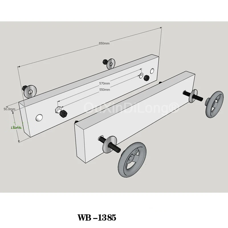 1Set Complete Moxon Vise with Handle Wheel , WB-1385, Woodworking Workbench Vise Beech Clamps FG941