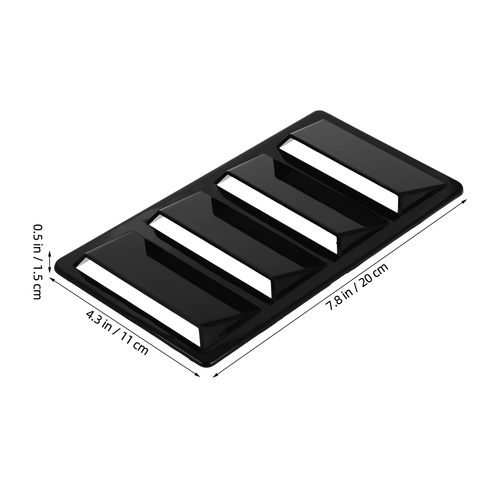 

5pcs Set of 5 Car Decals Bonnet Air Vents Cover Accessory Hood Auto Engine Black Scoop