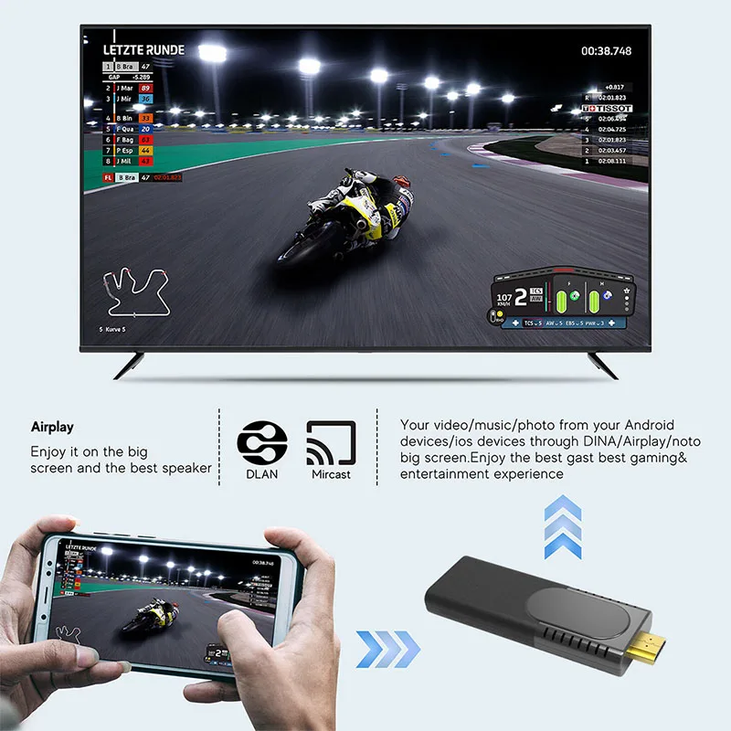 U8 TV Stick  Android 10.0 TV Box HDR H313 Wifi BT5 smart TV 2.4G 5G 4K HD smart TV BOX Voice Remote Set TOP Box