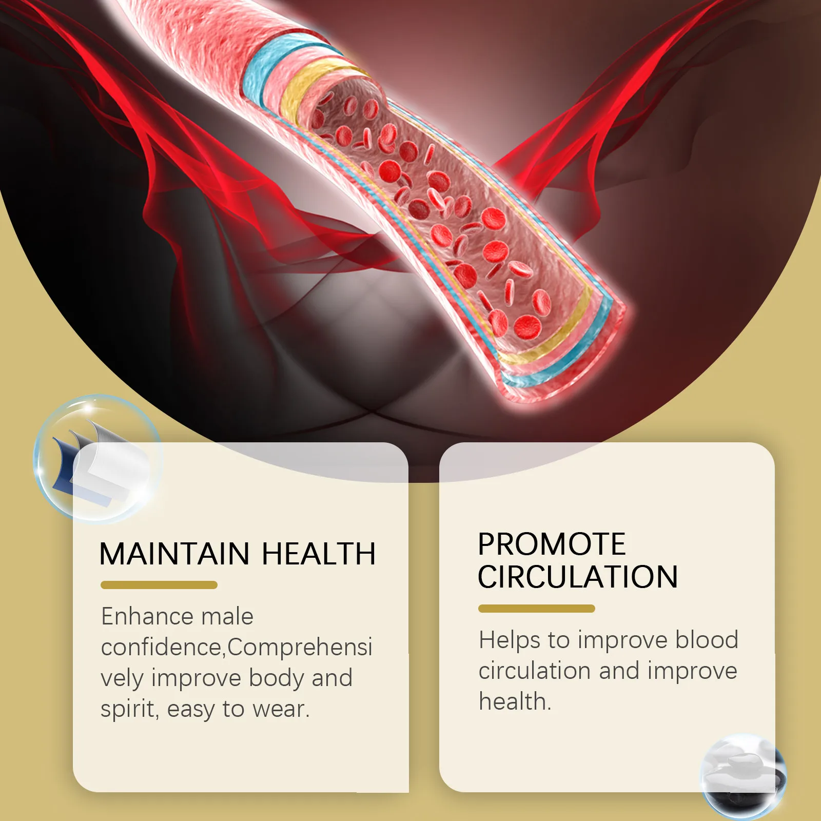 Prostate Ring Soothes Improves Circulation Magnetic Therapy Ring Enhances Function And Promotes Health Health Ring