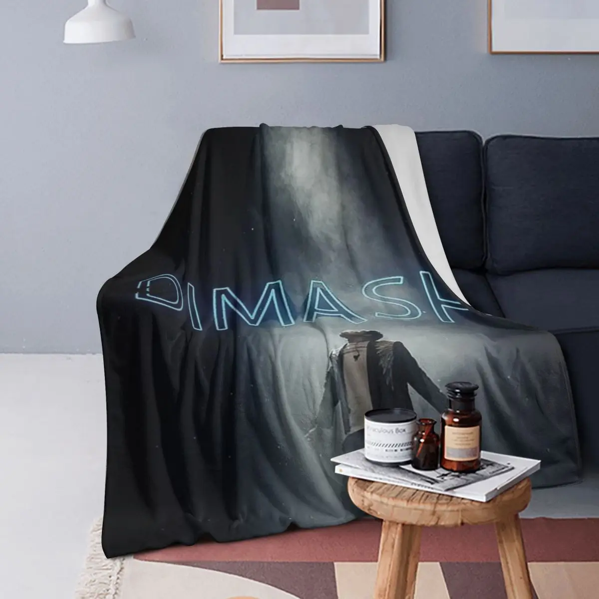 New Arrival Singer Dimash Blanket Soft Warm Flannel Throw Blanket Bedspread for Bed Living room Picnic Travel Home Sofa