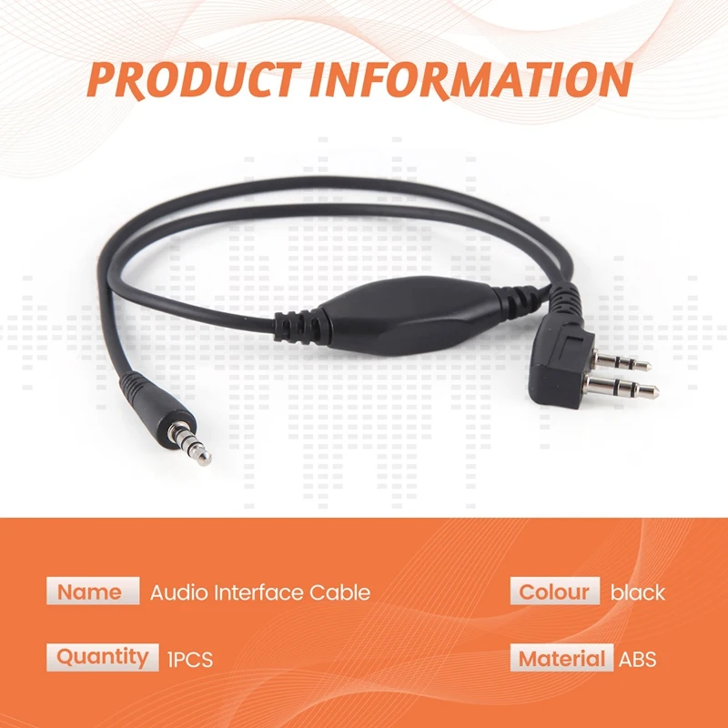 APRS-K1 Cable Audio Interface Cable For Baofeng/Kenwood/Wouxun/TYT Quansheng Android(Aprsdroid)-IOS (Aprspro)