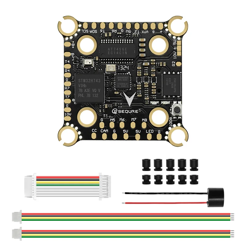 SEQURE H743 MPU6000 FC 4-8S 20mm And 30.5mm Double Mounting Holes Dual BEC For X8 Racing Aerial Photography Freestyle