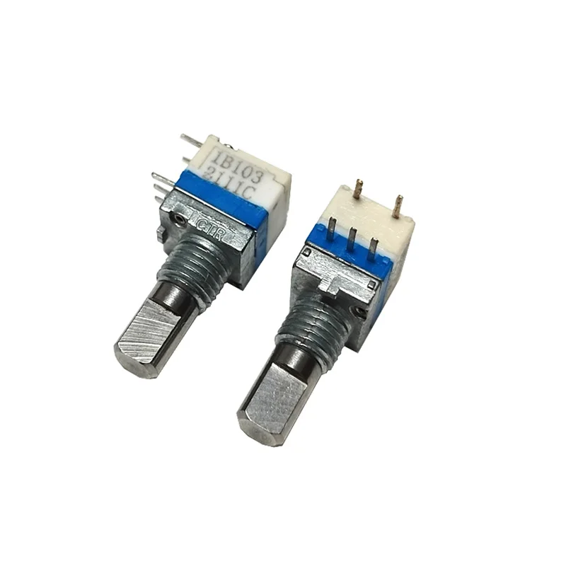 2 szt. Potencjometr CTR 09 z przełącznikiem obrotowym B10K potencjometr 5 pinów 13 półwałek walkie talkie Baofeng Haoyitong