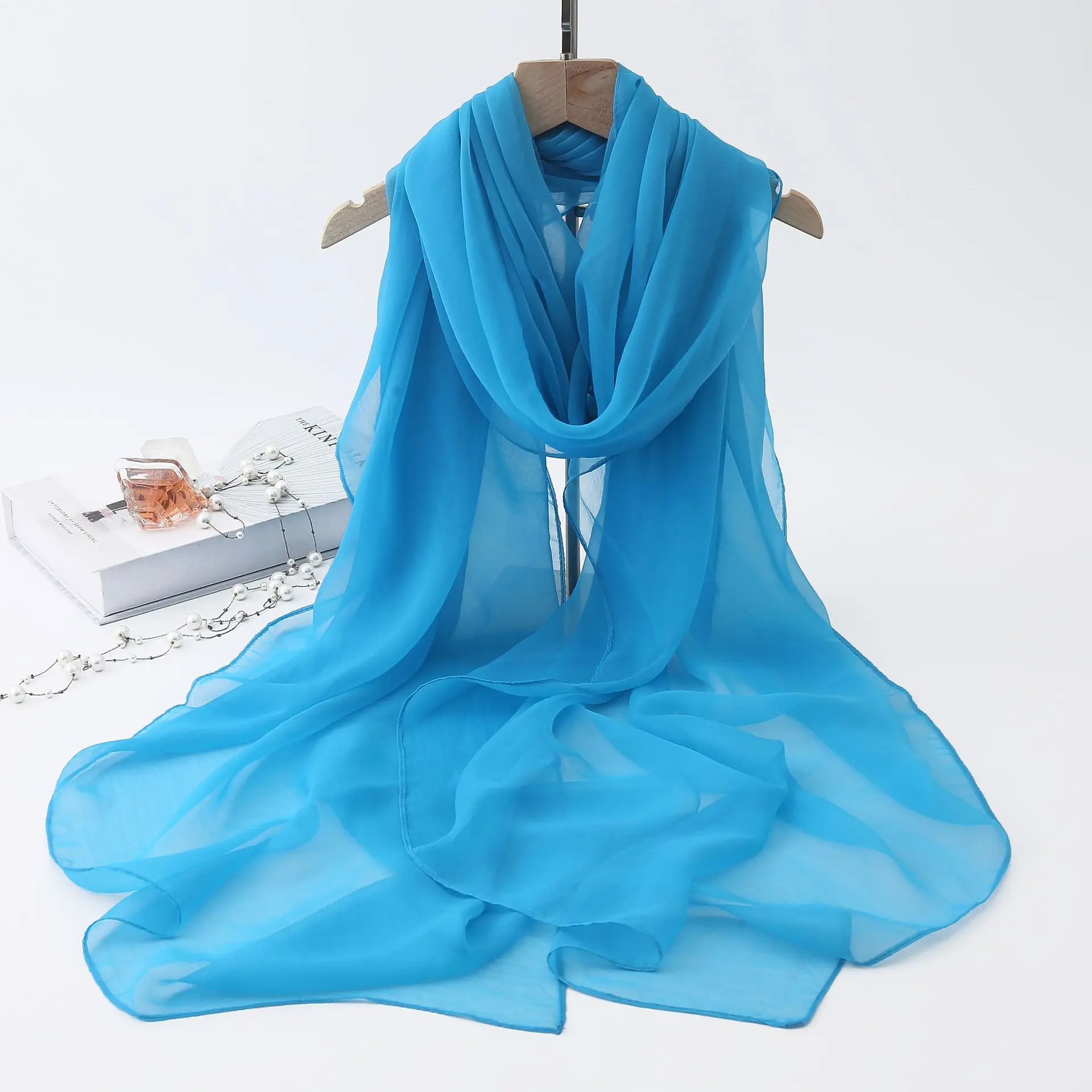 Korean Chiffon Travel Holiday Beach Towel Sunscreen Shawl Women Cardigan Female Summer Thin Long Air Conditioning Ice Silk Cape