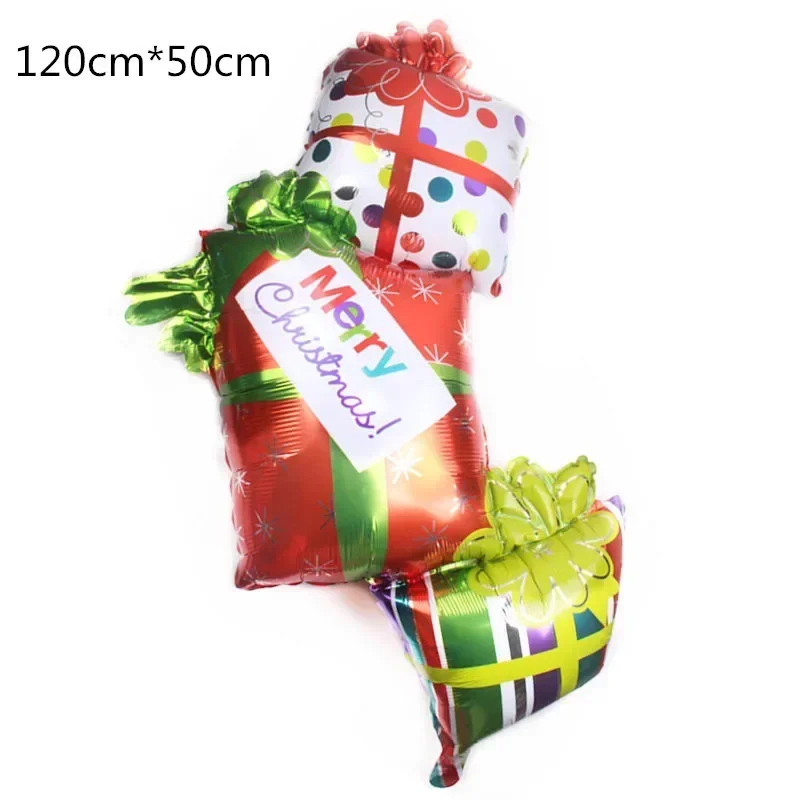 Large Christmas Balloons Santa Claus Snowman Elk Stocking Foil Balloon Christmas Decorations for Home Navidad 2025 New Year