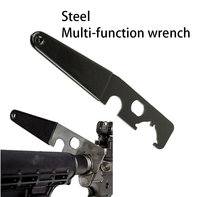 Lambul Castle Nut Wrench Standard Length Receiver Extension, Removal Wrench, A1/A2 Flash Suppressor Wrench with Rubber Handle