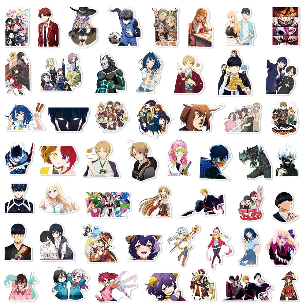 10/30/50/100pcs Mix Japanese Anime Stickers My Hero Academia Jujutsu Kaisen Decals DIY Skateboard Bike Phone Cool Manga Sticker