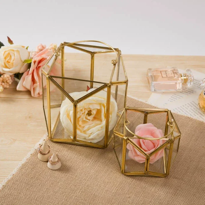 Square European Votive Candle Holder Wedding candle holders Hanging Lantern Home Wedding Decorative Candle Sconce Metal Lantern