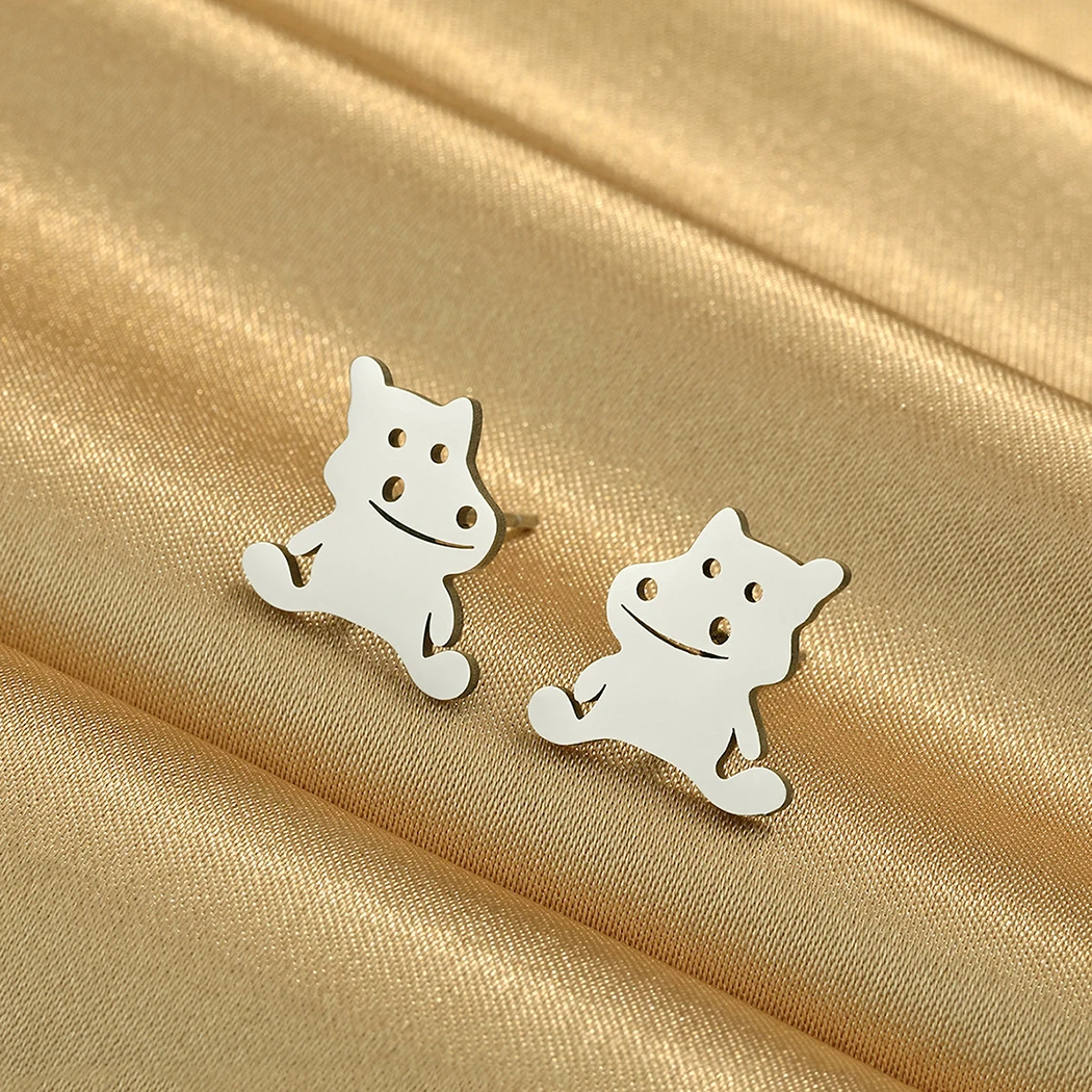 CHENGXUN Hippo Studs Hippo Earrings Kids Jewelry Gift Animal Jewelry Birthday Party Gifts for Men and Women