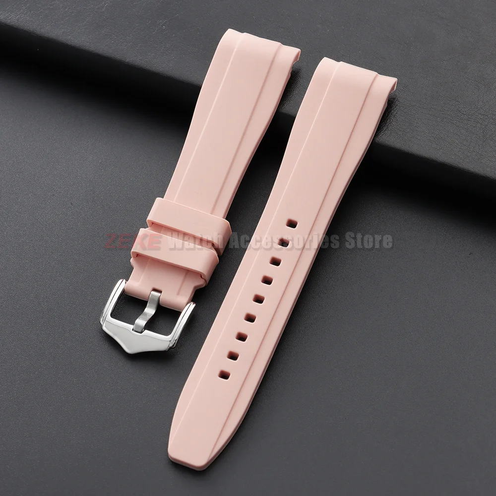 20mm 22mm Gummiarmband für Rolex Gebogenes Silikon-Uhrenarmband für Swatch Universelles Sportliches Wasserdichtes Armband für Männer und Frauen – Detail 10