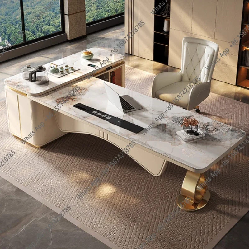 

N67 O High-end Minimalism Mesa De Escritorio Furniture Modern Design Office Desk Coffee Table Elegant Luxury Creativity L Shaped