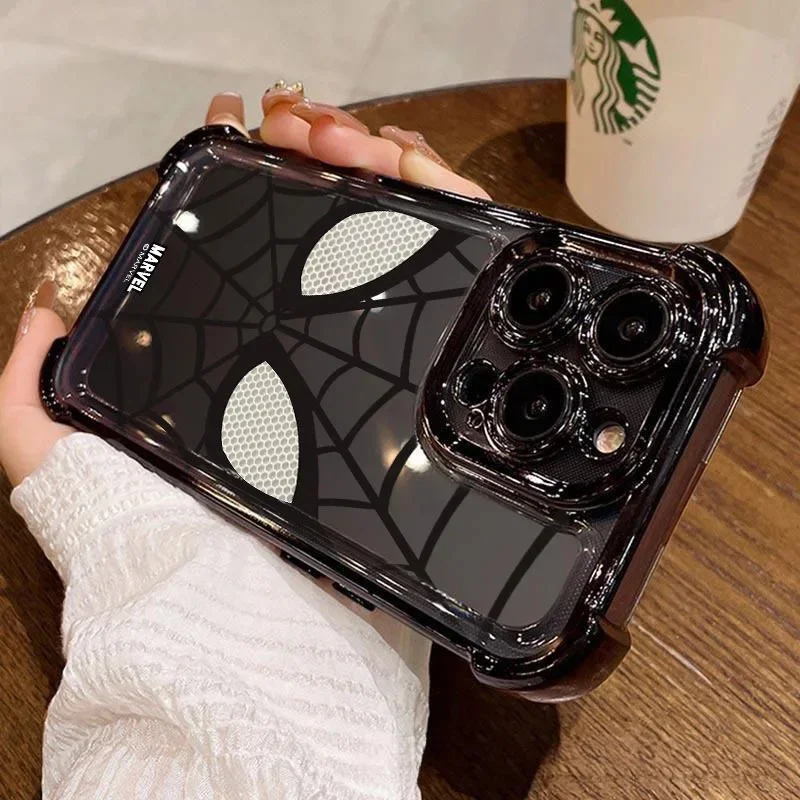 حافظة هاتف سبايدر مان بالكهرباء لهاتف OPPO Realme C75 C53 C55 C33 C35 C15 نوت 50 C51 14 13 Pro Max 11 7 9 Pro Plus غلاف ناعم