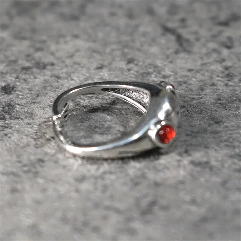 Red Eyes Stone Frog Opening Stainless Steel Ring Gift For Womens Animal Set For Kid Party Classic Mens Jewelry Set Wholesale