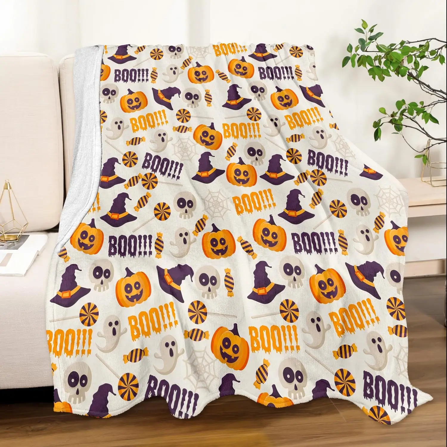 1 قطعة موضوع الهالوين اليقطين الجمجمة قبعة بو تصميم جديد رمي بطانية جميع القديسين هدايا عيد للأريكة السرير سيارة التخييم استخدام طوال الموسم