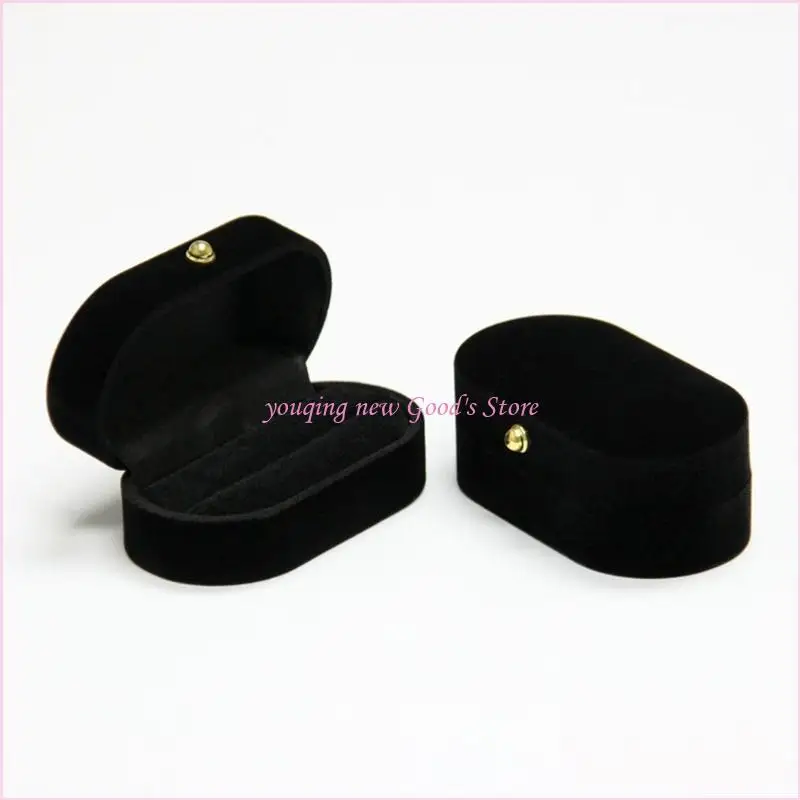 

57QA Portable Double Ring Box Jewelry Ring Box Proposal Engagement Bands for C