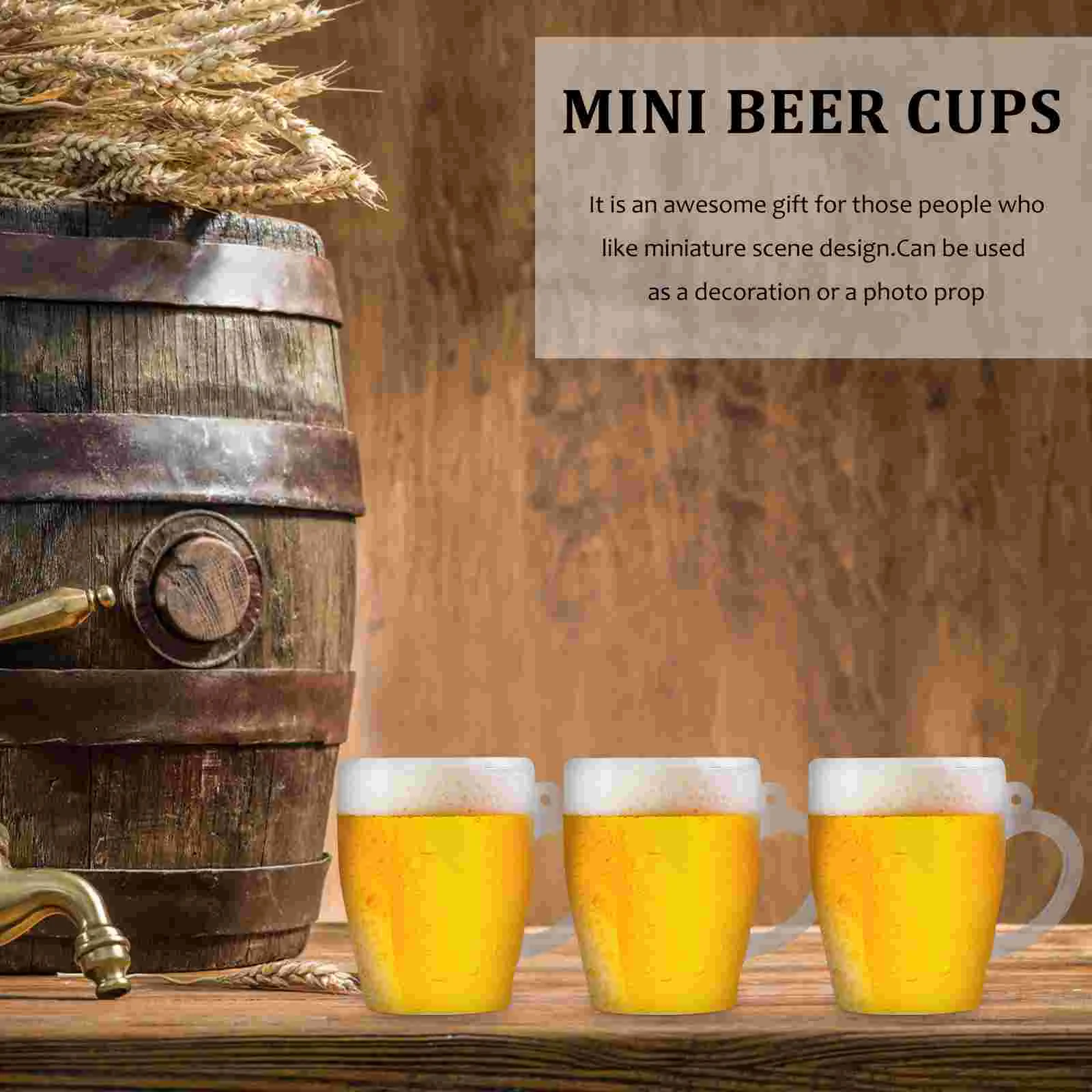 20 Pcs Mini Fridge Beer Mug Children’s Toys Cup for DIY Crafts Small Shot Glasses Kids Play Food