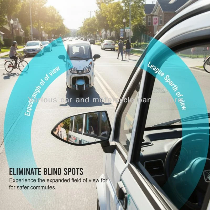 電動三輪車四輪車電動車バックミラーアルミ合金ベース反射鏡反転ミラー