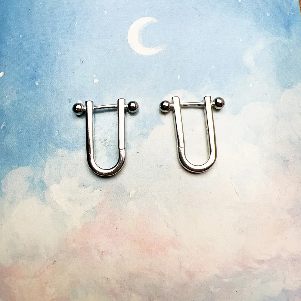 Hoop Earring Ball Brand New Europe Fine Jewerly For Women Men Classic Gift In Pure 925 Sterling Silver