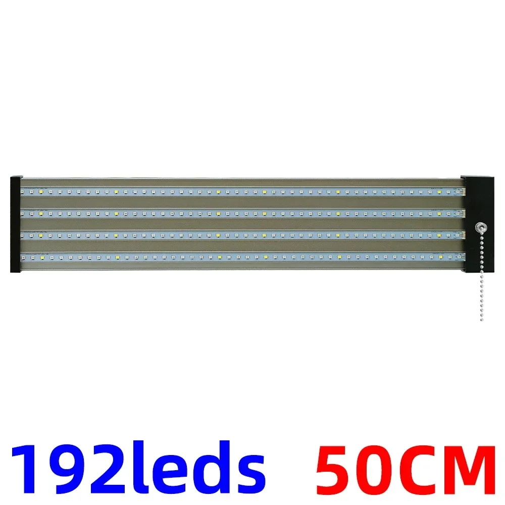 Lâmpadas LED de Espectro Completo, Cultivo Interior, Estufa, Legumes, Flores, Iluminação Vegetal Pendurada, 96 LEDs, 50cm