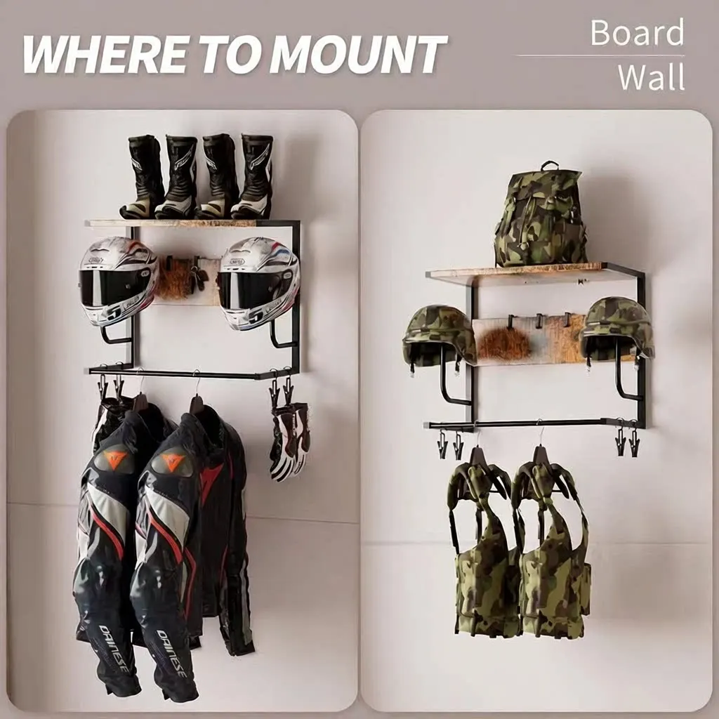support-mural-pour-casque-etagere-de-rangement-pour-equipement-sportif-d'entree-organisateur-de-vetements-leger-et-portable