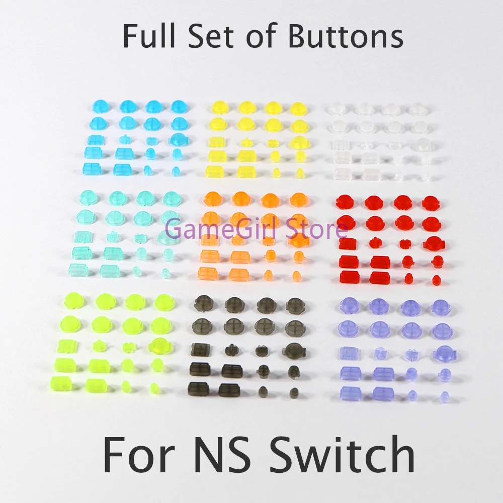 10Sets Full Set of Transparent Buttons For NS Switch Joy-Con Left Right Controller ABXY Direction Keys SL SR Button