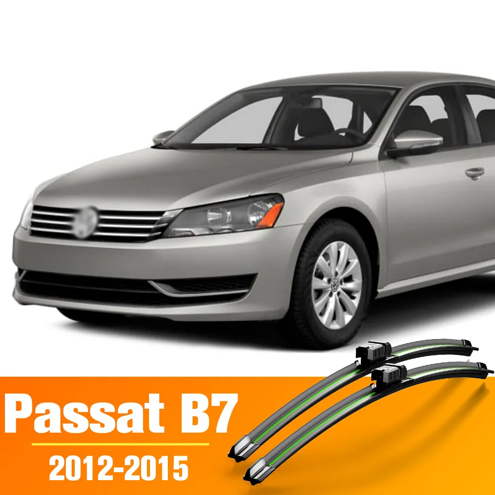 Scheibenwischer Frontwischerblätter Für VW Passat B7 2012 2013 2014 2015 Windschutzscheibe Windschutzscheibe Frontscheibe 24 "+ 19" LHD Zubehör