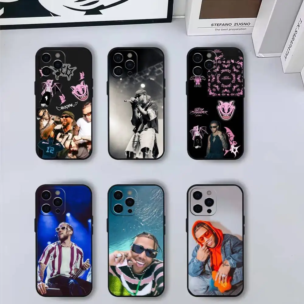 

SINGER J-Jhayco Puerto Rico Phone Case For iPhone17,16,15,14,13,12,11 Plus,Pro Max Soft Black Cover