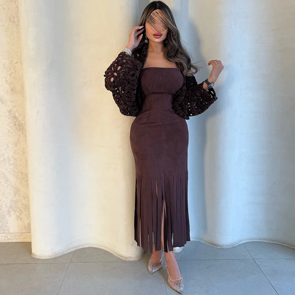 

Classic Jersey Mermaid Evening Dress Temperament Shawl Prom Dresses Delicate Zipper Back Customized Special Occasion Gowns