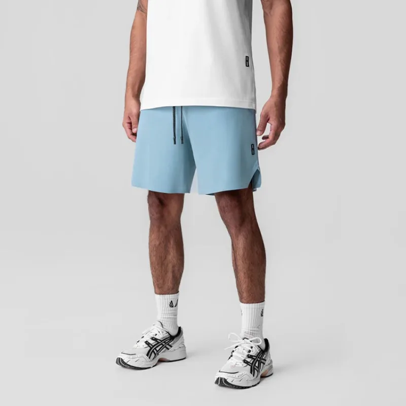 

Men's Quick Dry Sports Shorts Basketball Gym Running Workout Jogger Breathable Casual Pants Zipper Pockets Bodybuilding Training