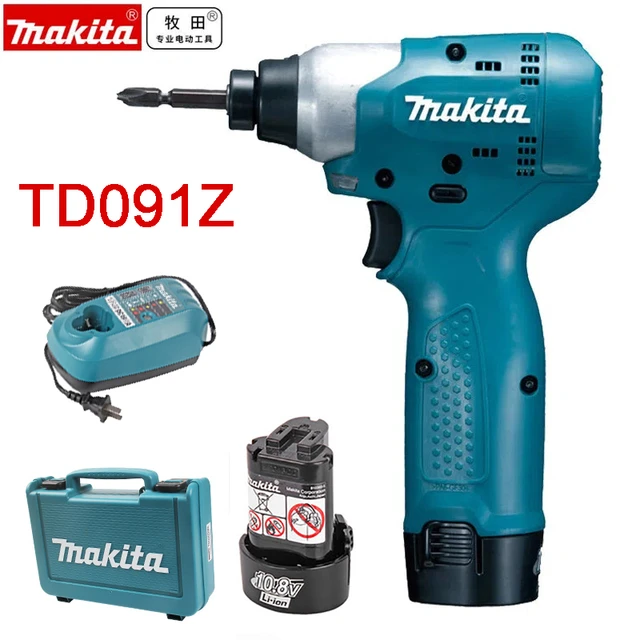 MAKita-充電式電動ドライバー,充電式インパクトドライバー,家庭用電動工具,バッテリーと充電器付き,td091d 10.8v -  AliExpress