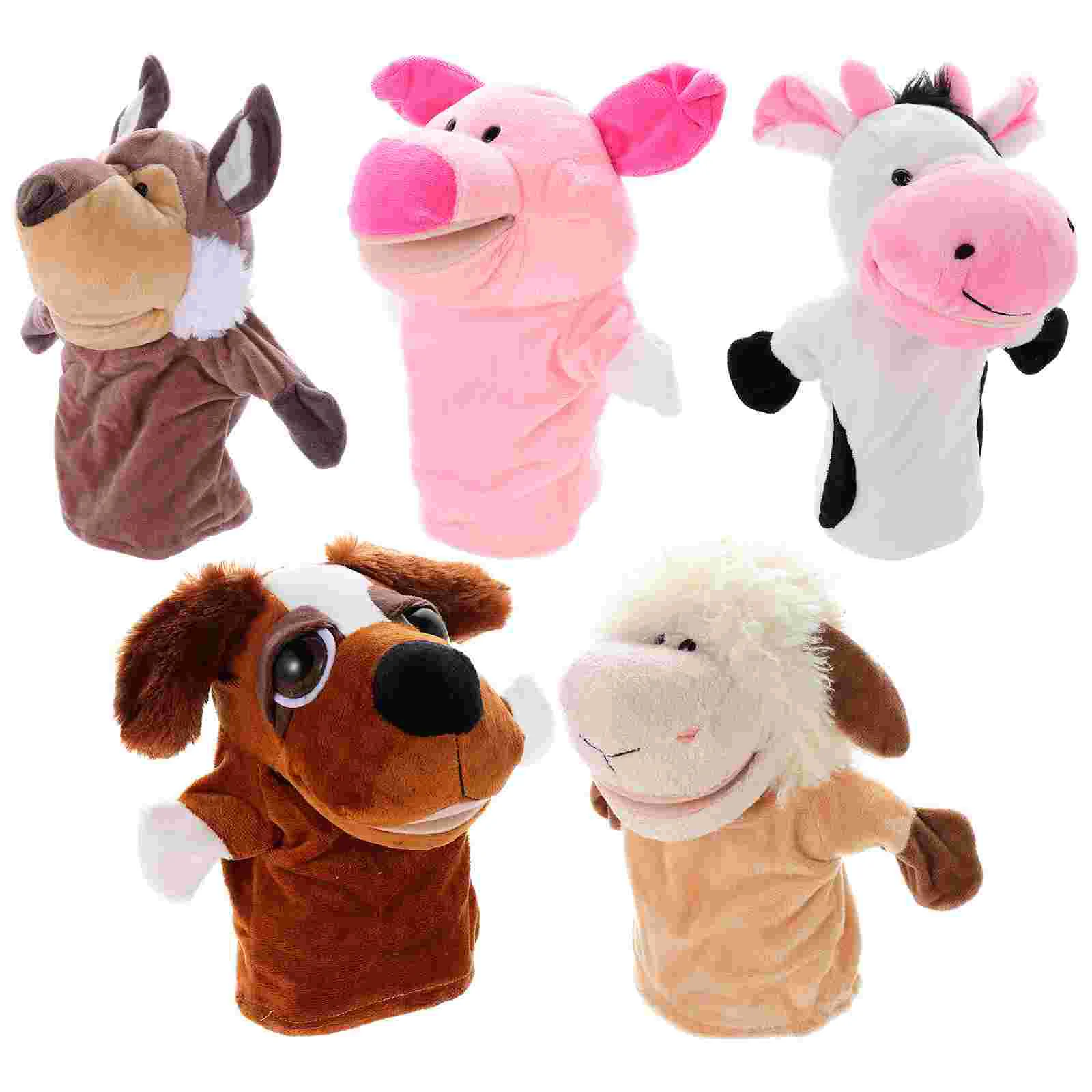 Kidcraft Playset Animal Puppet Hand Toy Puppets with Movable Mouth Parent-child