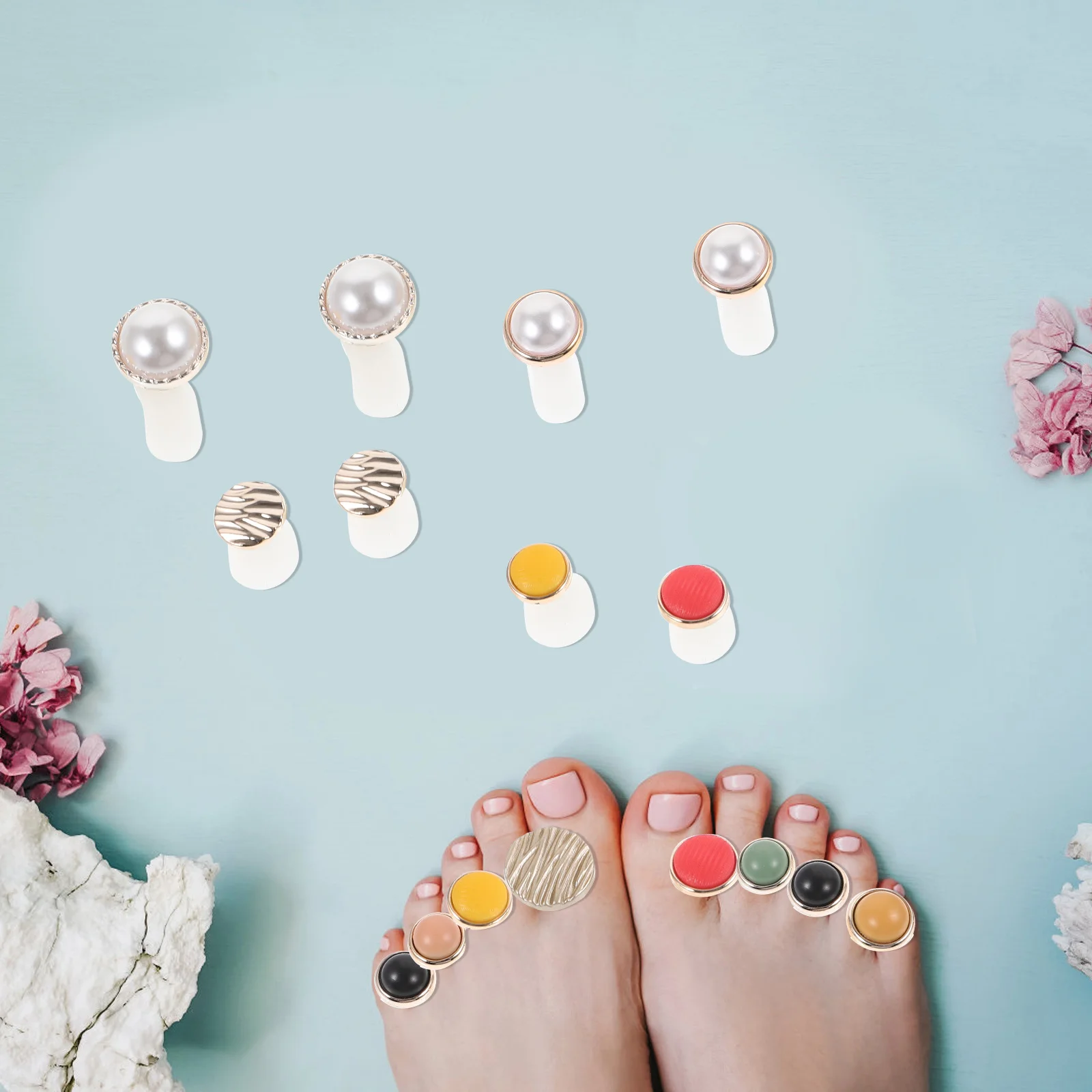 

16 шт. разделители для пальцев ног, силиконовые инструменты для педикюра для женщин, мягкие удобные разделители для лака для ногтей, разделители для профессионалов и