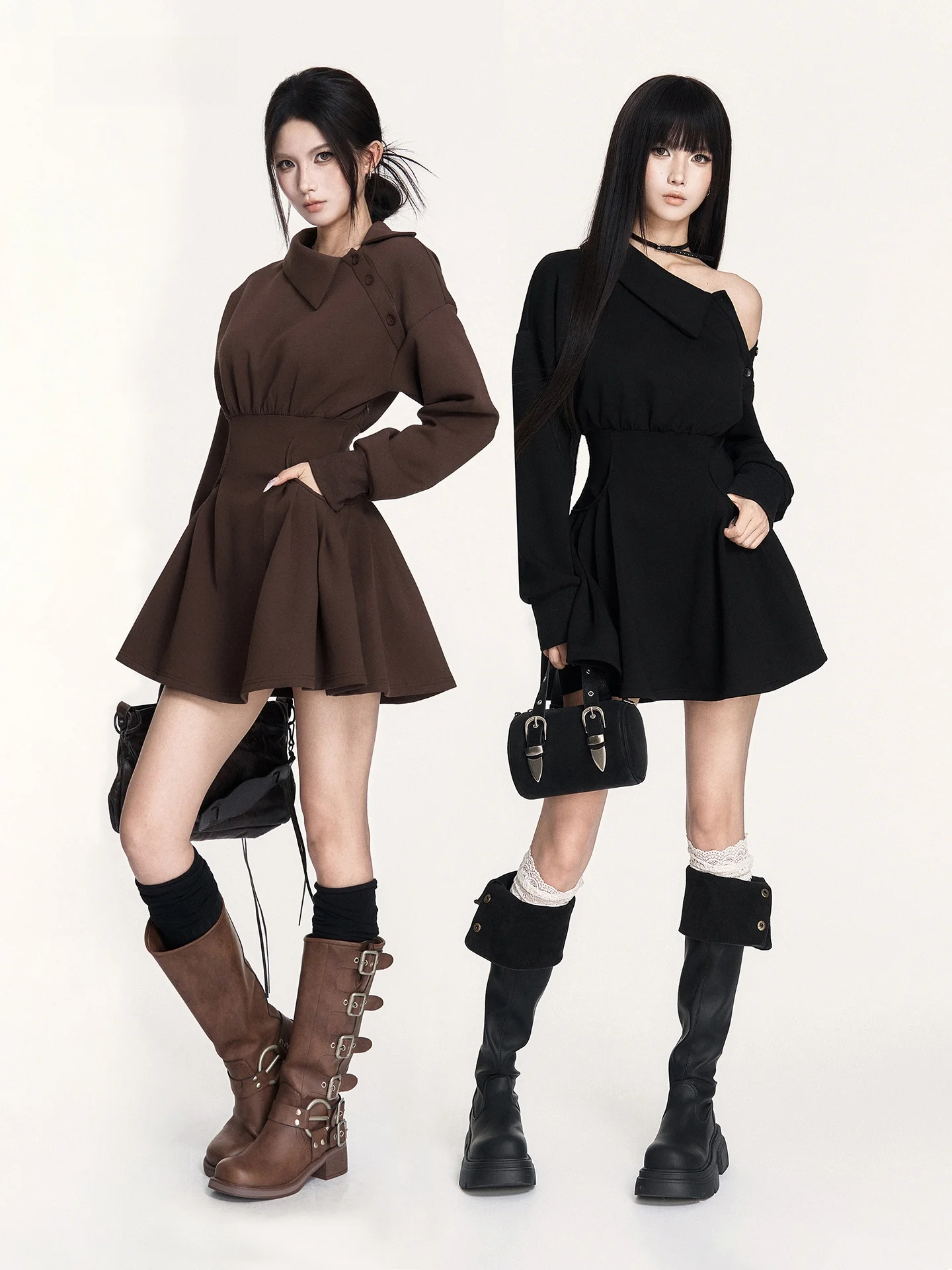 

Зимний утепленный свитшот VO Slimming Fluffy Svel Dr Sweet And Spicy с длинными рукавами и утягивающим эффектом на талии для коротких женщин