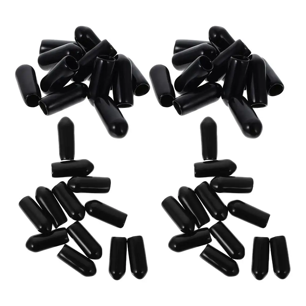

200pcs Headband End Caps Rubber Replacement Black 4 5mm Inner Diameter DIY Accessories Hair Hoops Parts Protector