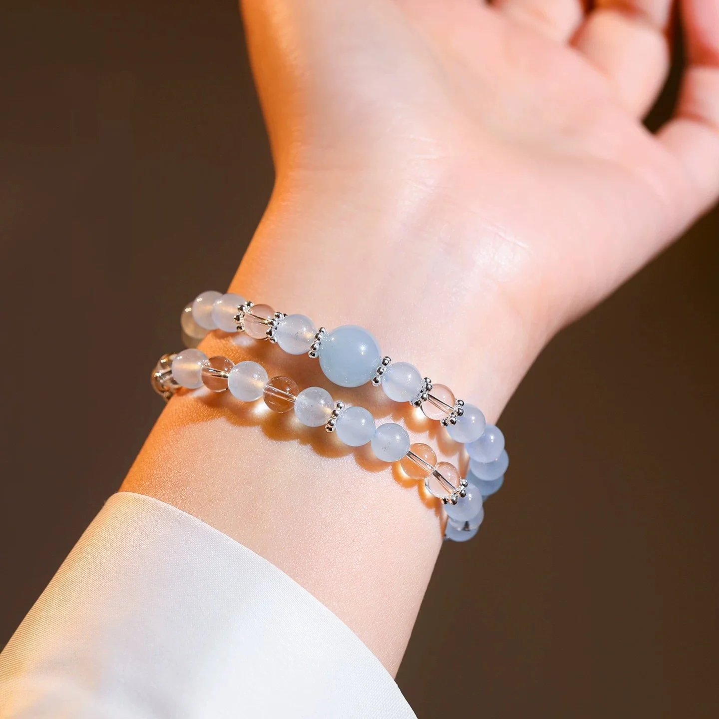 Simple Navy Blue Fresh Bracelet for Women Light Luxury Niche, Delicate Stacking Bracelet Top Choice for Gifts