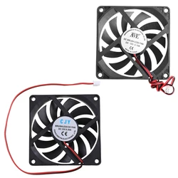 12V 2-Pin 80x80x10mm PC Computer CPU System Heatsink Brushless Cooling Fan 8010 Desktop PC Chassis Radiator Cooler Fans