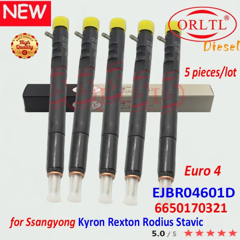 

ORLTL новая Форсунка EJBR04601D 6650170321New Common Rail Инжектор EJB R04601D Для Ssangyong Rexton 5 шт.