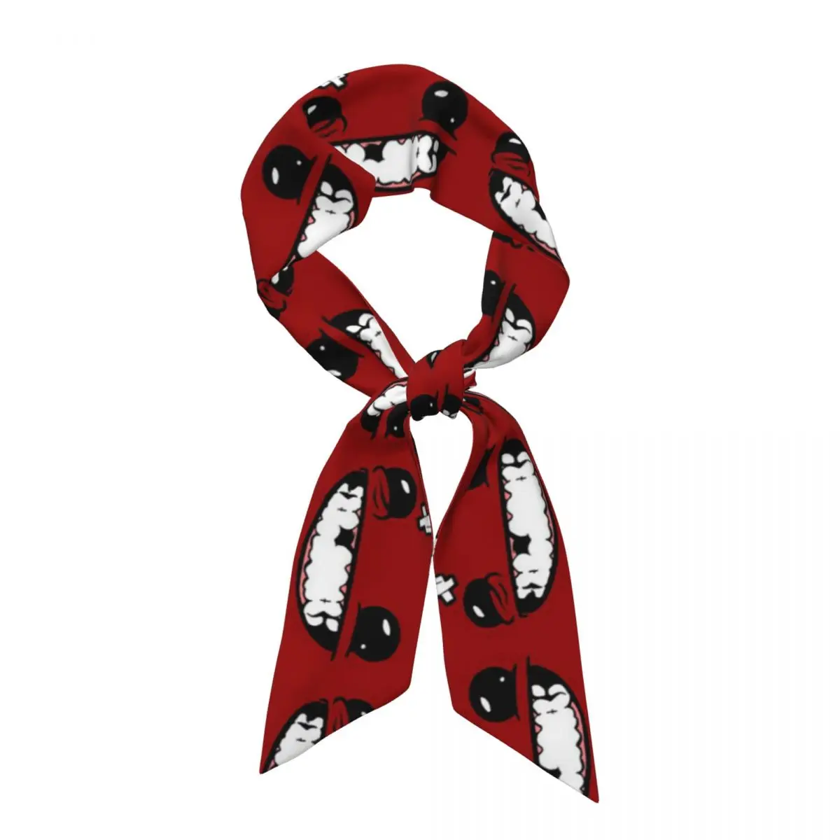 Hot New Fresh Red Sexy Smile Women Long Narrow Scarf Soft Skinny Scarf Multi-use Neck Head Wrap for