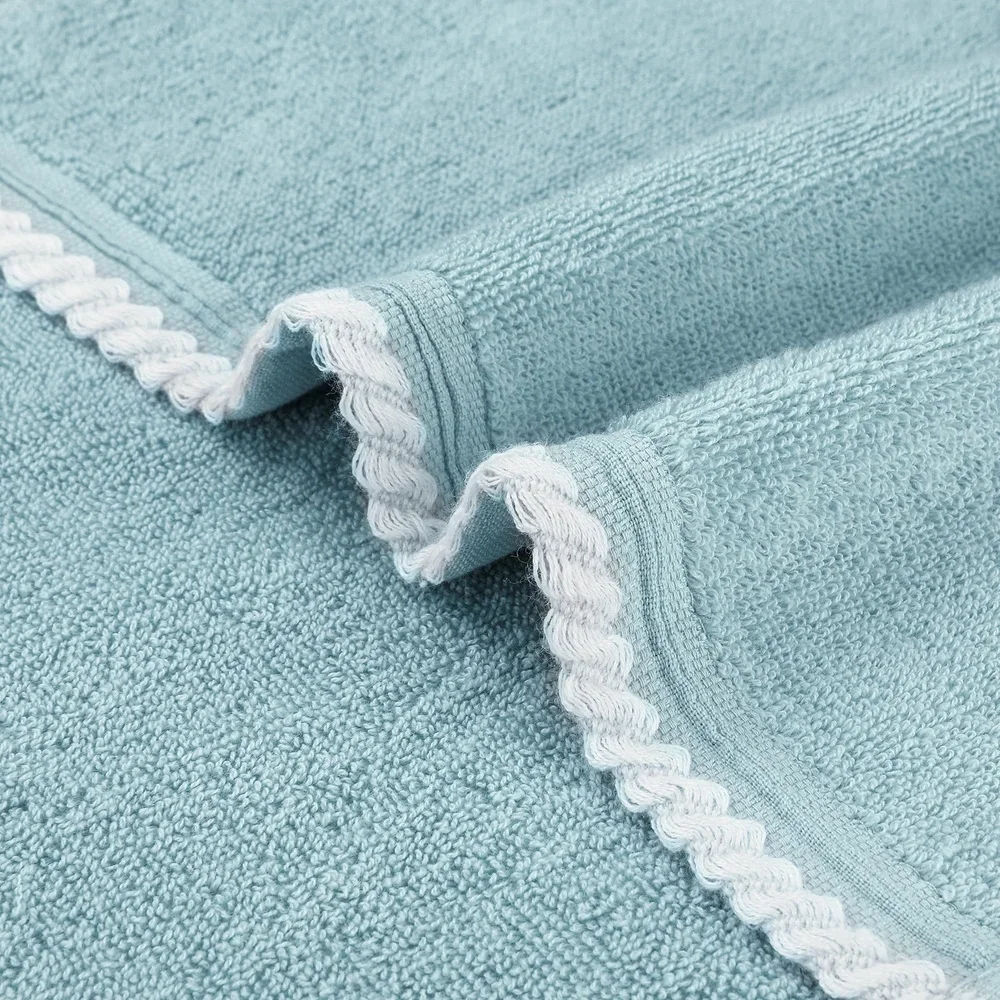 

Cotton Hand Towels Set Soft Low Lint Quick Drying Durable Bath Towels Multiuse Home Spa 2 Pcs