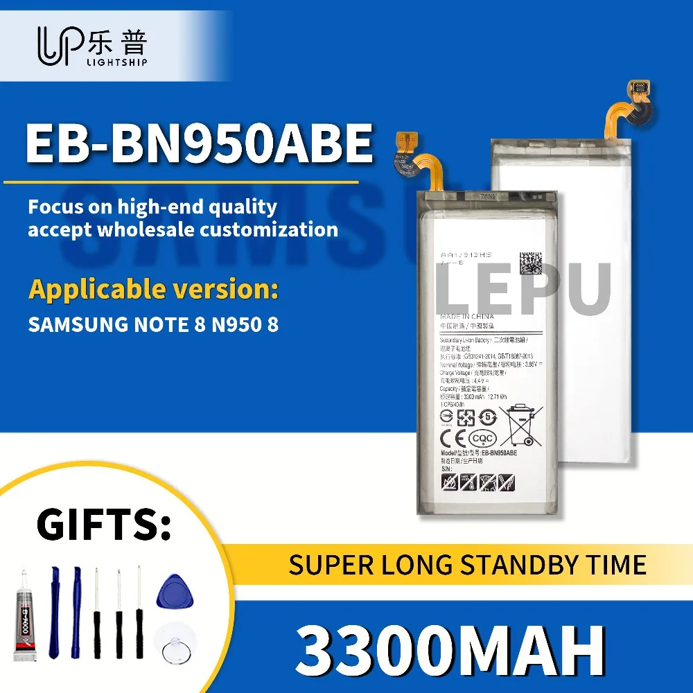 

High Quality SAM Battery EB-BN950ABE 3300mAh Original Battery SAM NOTE 8 Replacement Battery EB-BN950ABE for SAM NOTE 8