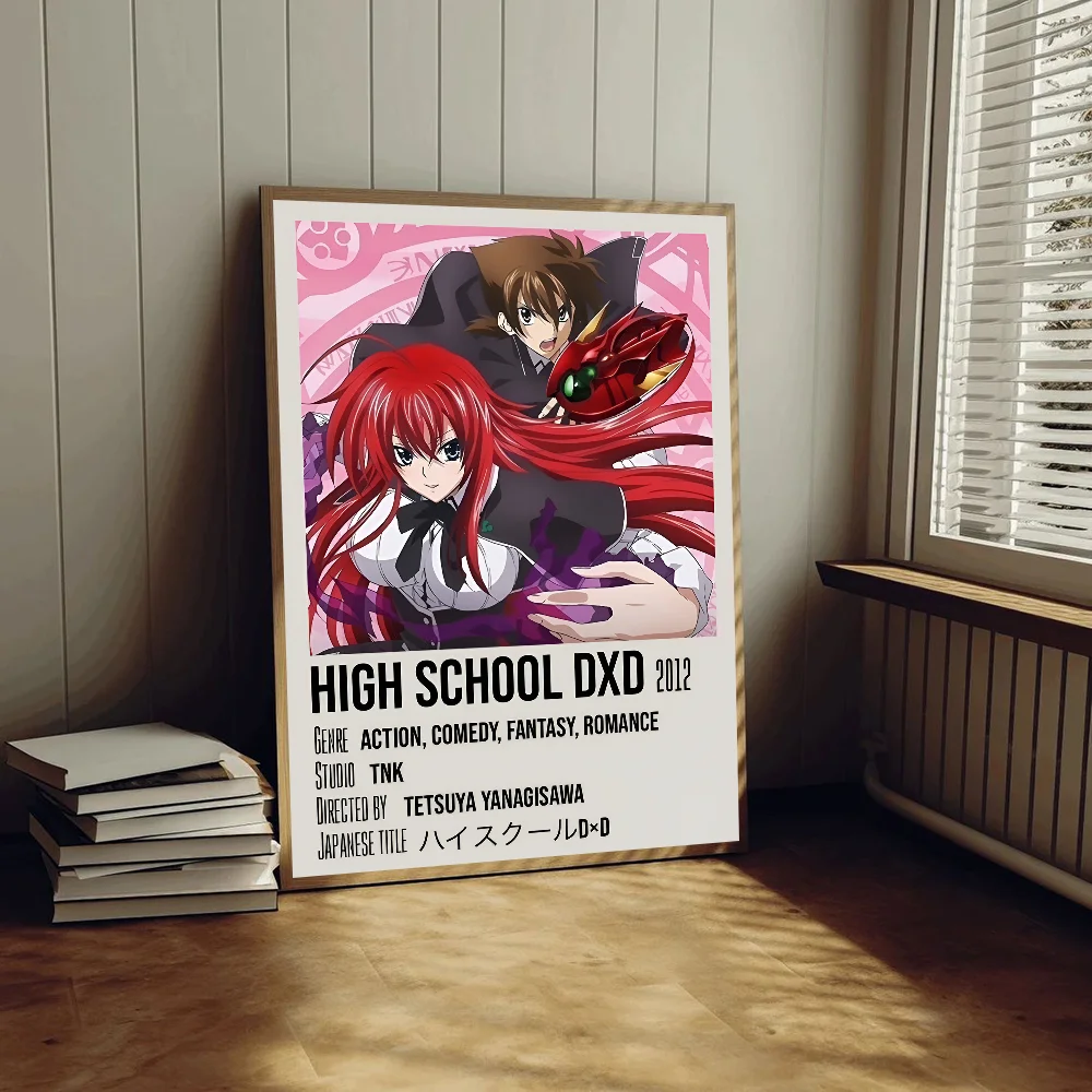 High School DxD Anime Posters Sticky HD Quality Wall Art Retro Posters for Home Kawaii Room Decor