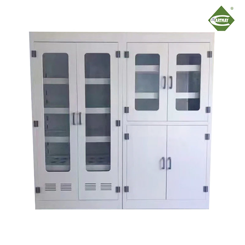 خزانة تخزين زجاجات الكاشف الكيميائي للمختبر Cartmay، خزانة أوعية زجاجية