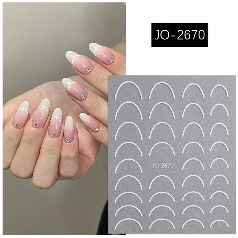 Französische Linien Nagelaufkleber Nagel Styling Persönlichkeit Stereoskopischer Nagelaufkleber DIY Dekoration Nail Art Salon Nail Art Enthusiasten