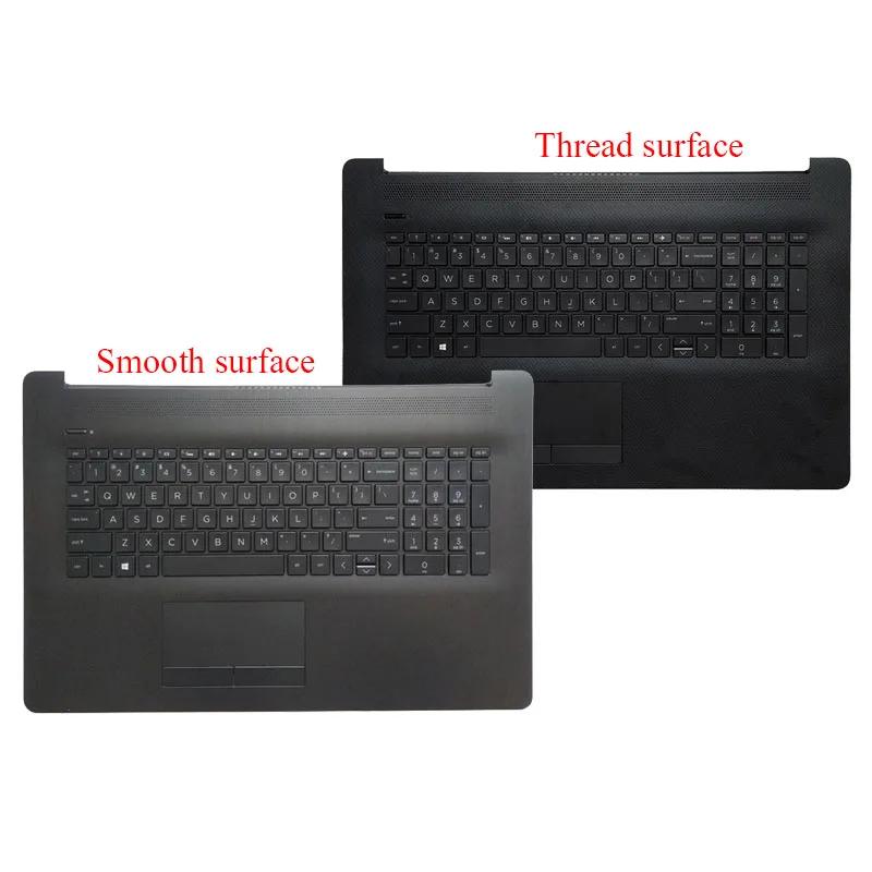 US Laptop backlit keyboard For HP Pavilion 17-BY 17-CA with black palmrest Upper touchpad cover