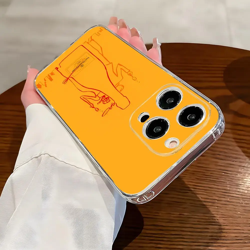 Funda para Teléfono V-Veuve Of C-Clicquot para iPhone 17 Air 16 E 15 14 13 12 Mini 11 Pro Max, Antideslizante, Transparente