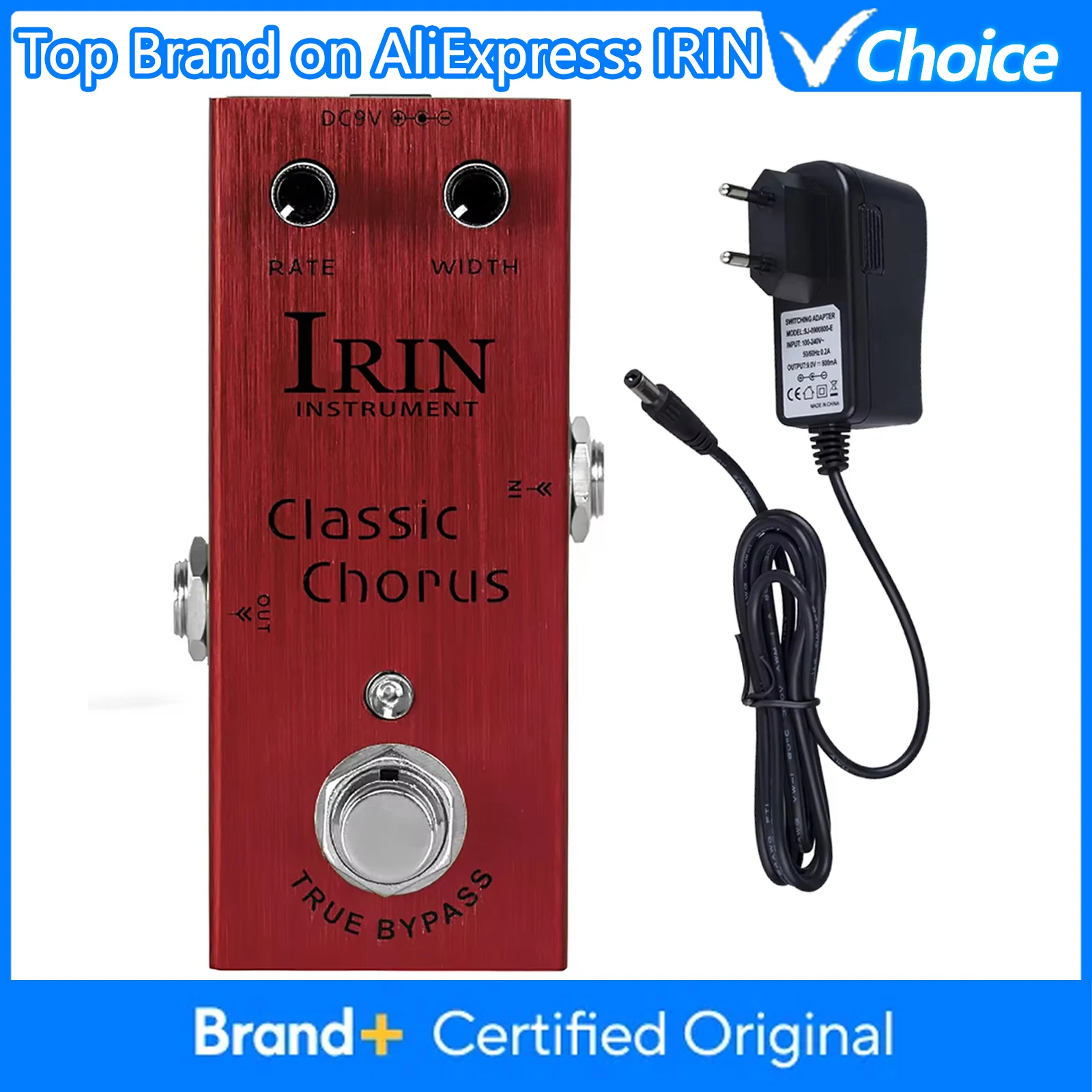 

Гитарная педаль эффектов IRIN AN-09 Effector Classic Chorus: регулировка темпа, ширины, гейна, уровня громкости, True Bypass. Запчасти и аксессуары для гитарных педалей.