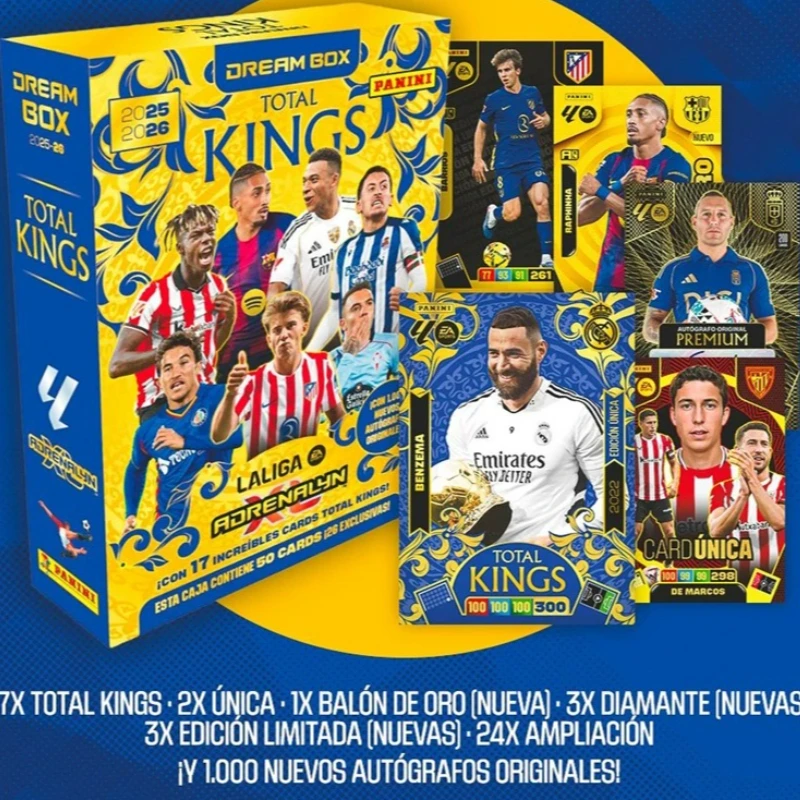 

2025-26 Topps Panini La Liga Golden Ball Collection Box Football Trading Card Lionel Messi Cristiano Ronaldo Sport Card Gift Toy